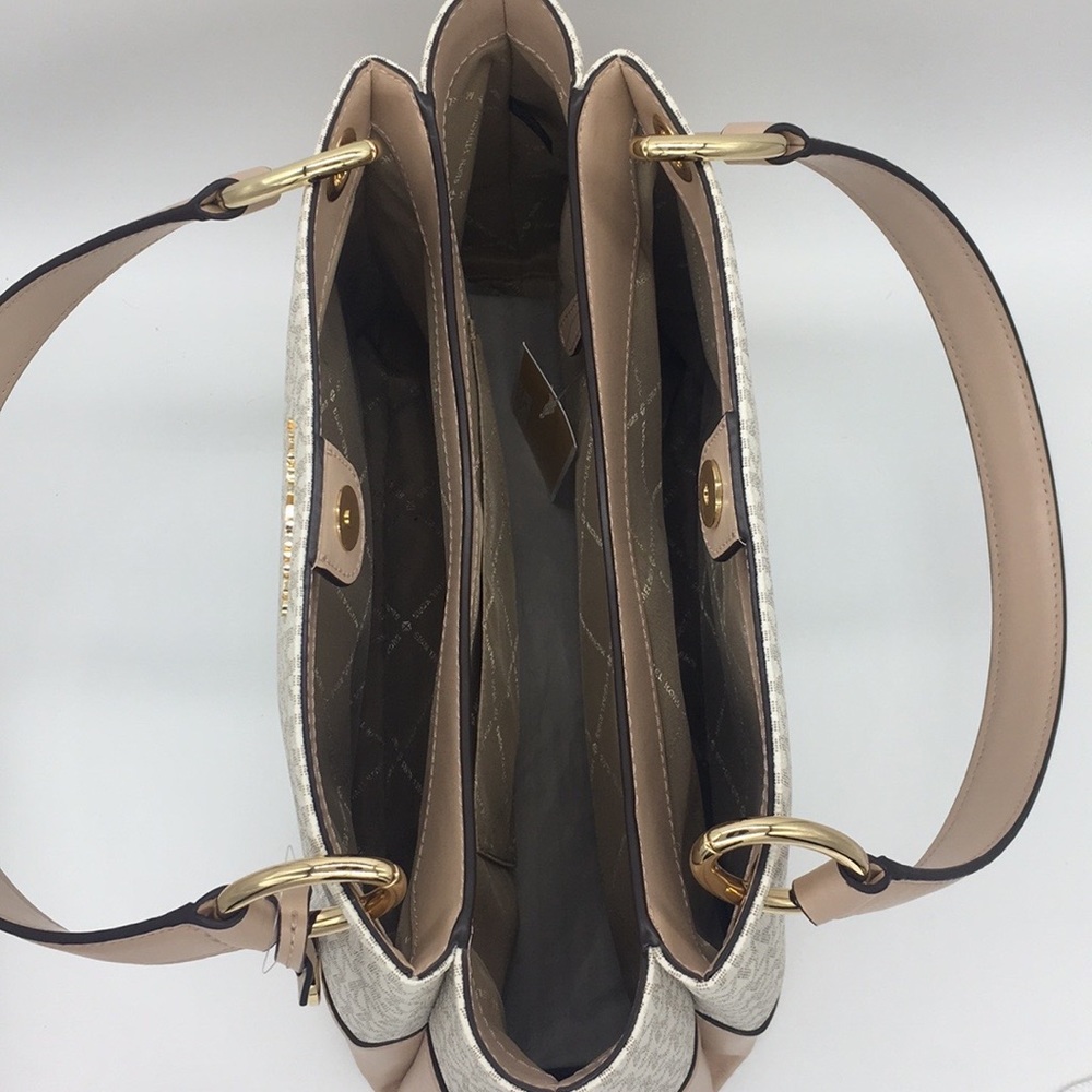 MICHAEL KORS NICOLE LG SHLDR TOTE VANILLA MLTI - Picture 8 of 8